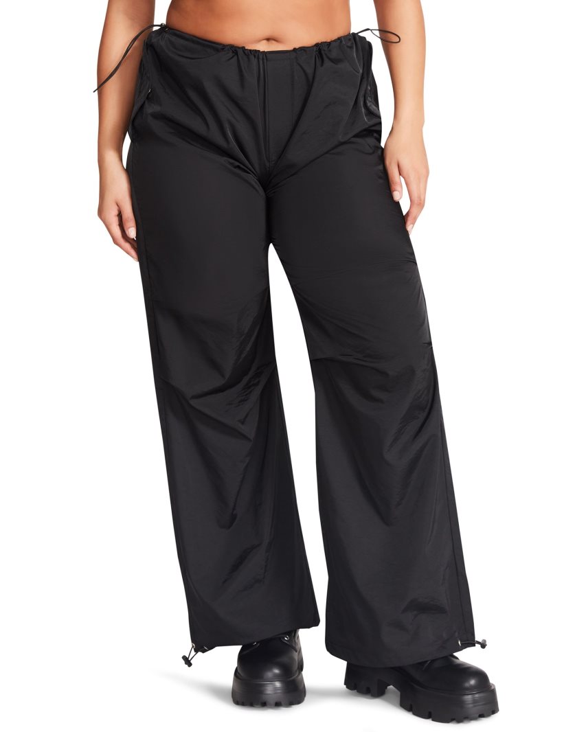 Black Steve Madden Pia Parachute Women's Pants | PH 5028VLP